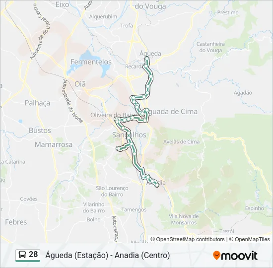 28 Bus Line Map
