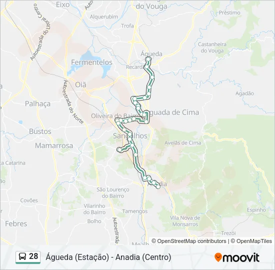 28 Bus Line Map