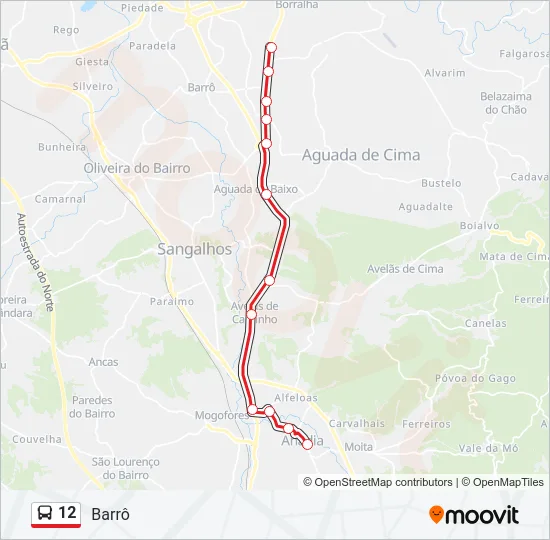 12 Bus Line Map