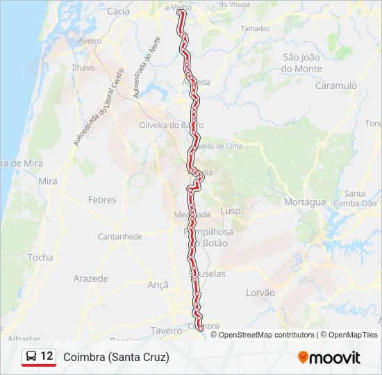 12 Bus Line Map