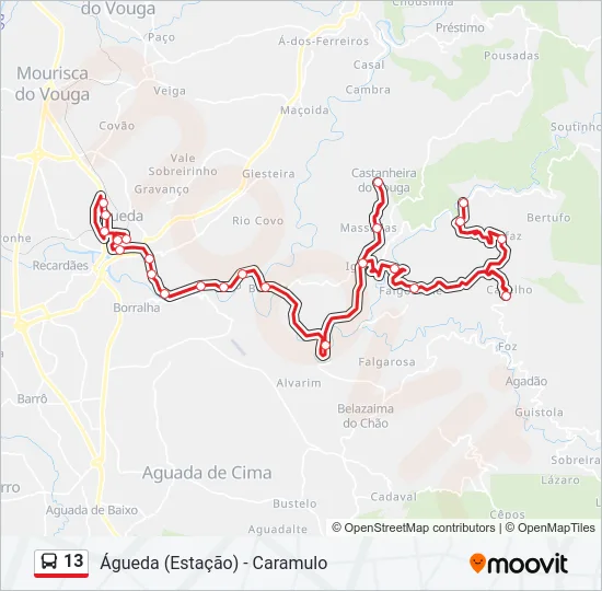 13 Bus Line Map