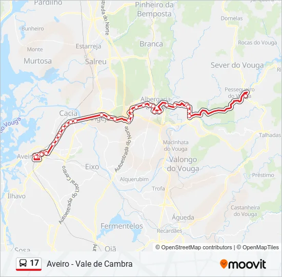 17 Bus Line Map