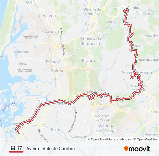 17 Bus Line Map