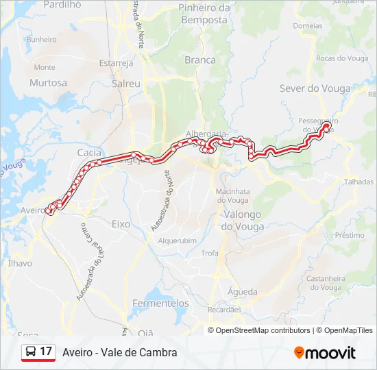 17 Bus Line Map