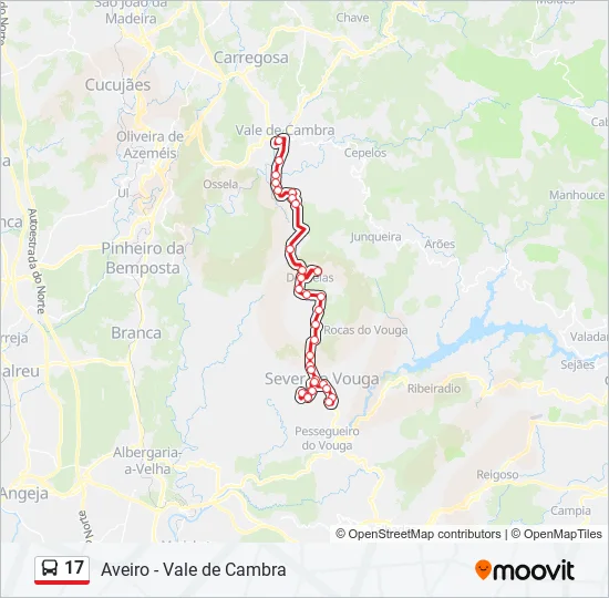 17 Bus Line Map