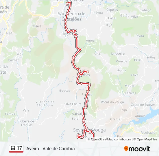 17 Bus Line Map