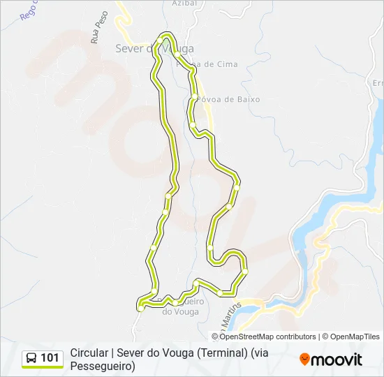 101 Bus Line Map
