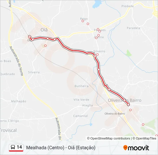 14 Bus Line Map
