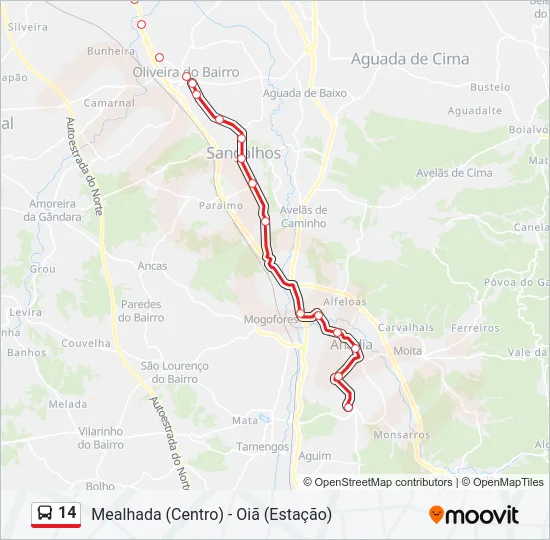 14 Bus Line Map