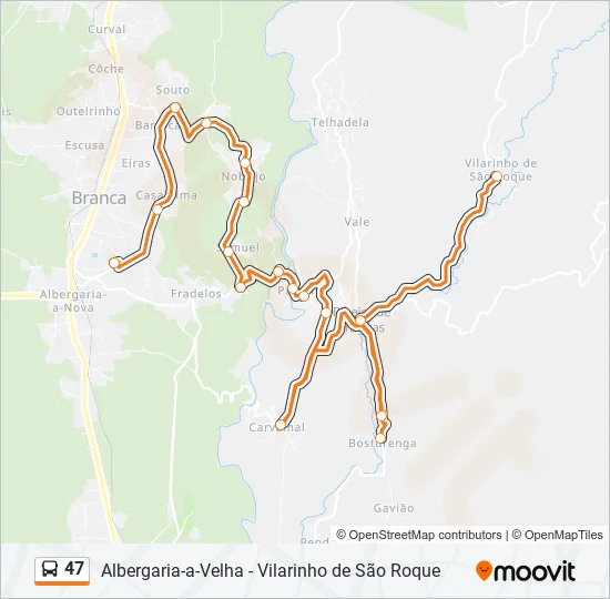 47 Bus Line Map
