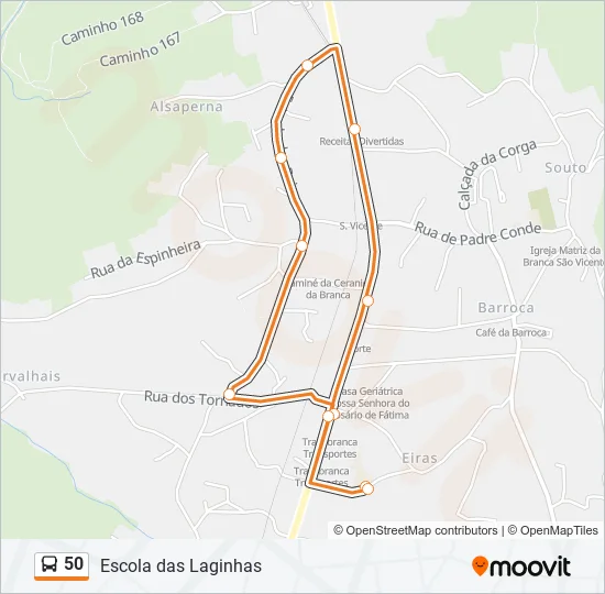 50 Bus Line Map