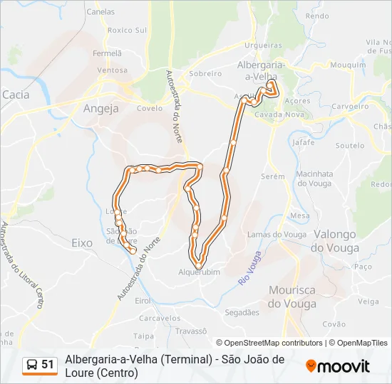 51 Bus Line Map