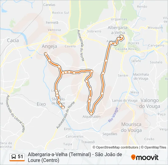 51 Bus Line Map