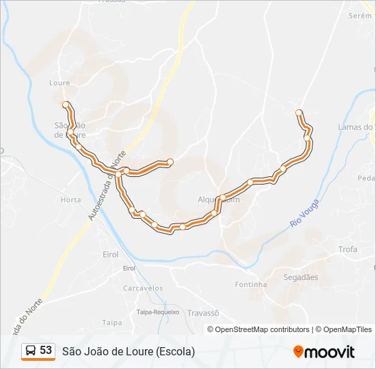 53 Bus Line Map
