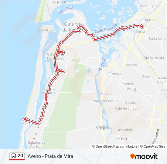 20 Bus Line Map
