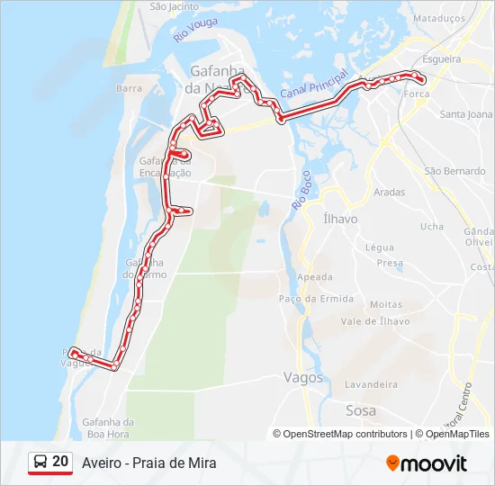 20 Bus Line Map