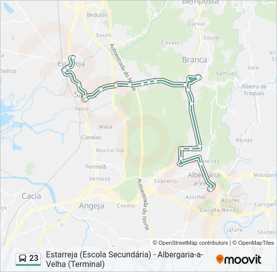 23 Bus Line Map