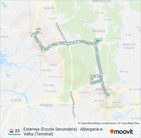 23 Bus Line Map