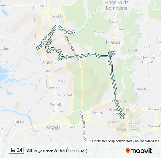 24 Bus Line Map