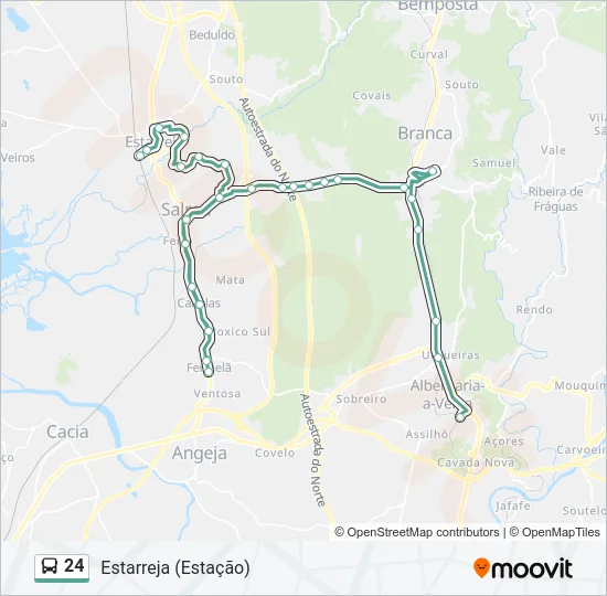 24 Bus Line Map