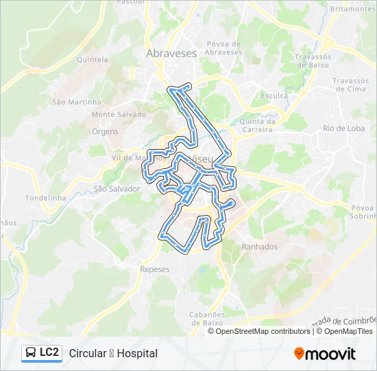 LC2 Bus Line Map