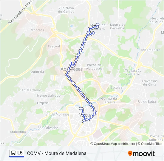 L5 Bus Line Map