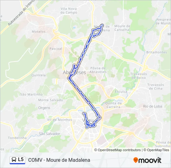 L5 Bus Line Map