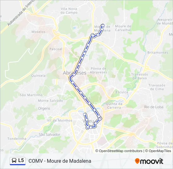 L5 Bus Line Map