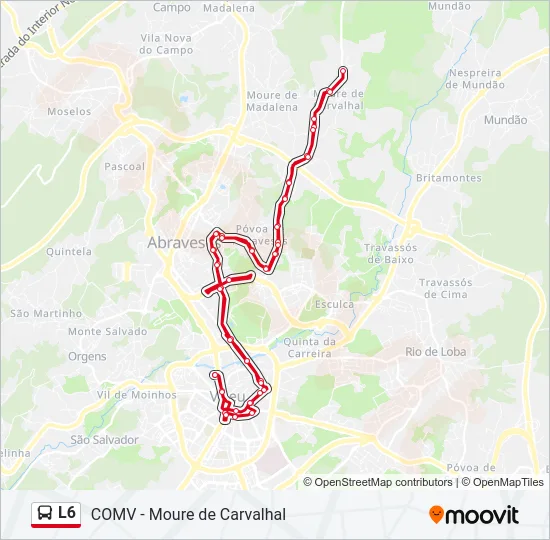 L6 Bus Line Map