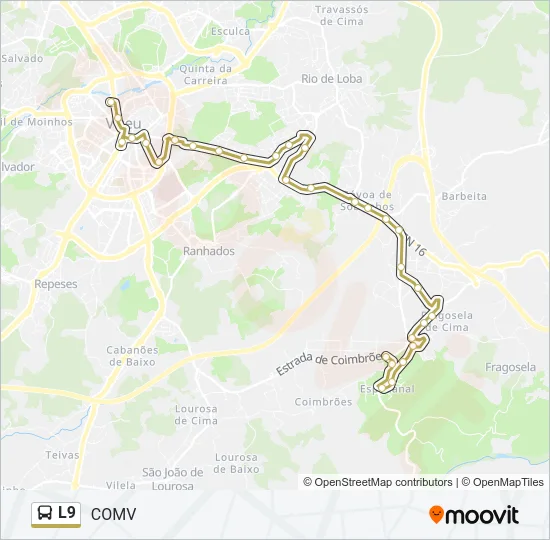 L9 Bus Line Map