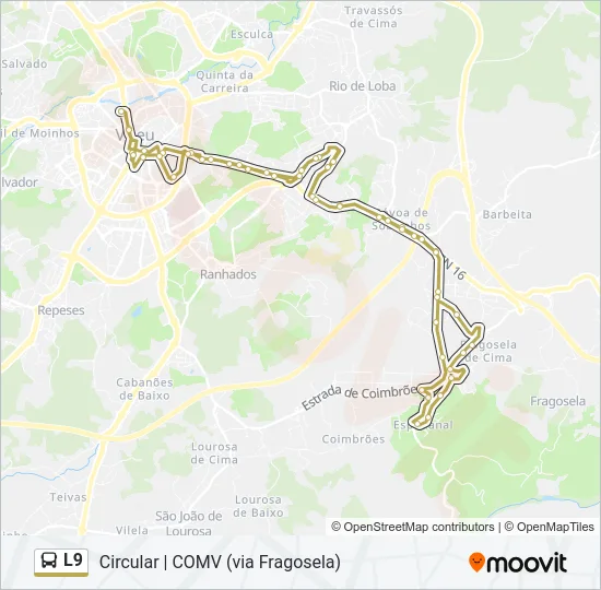 L9 Bus Line Map