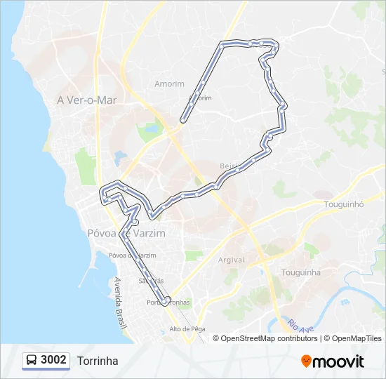 3002 Bus Line Map