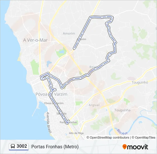3002 Bus Line Map