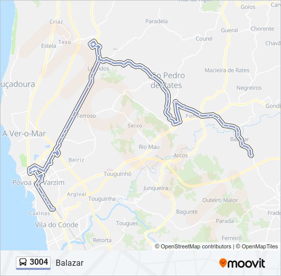 3004 bus Line Map