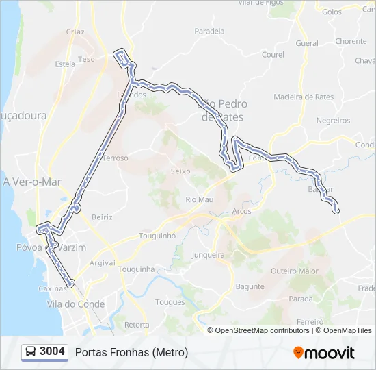 3004 Bus Line Map