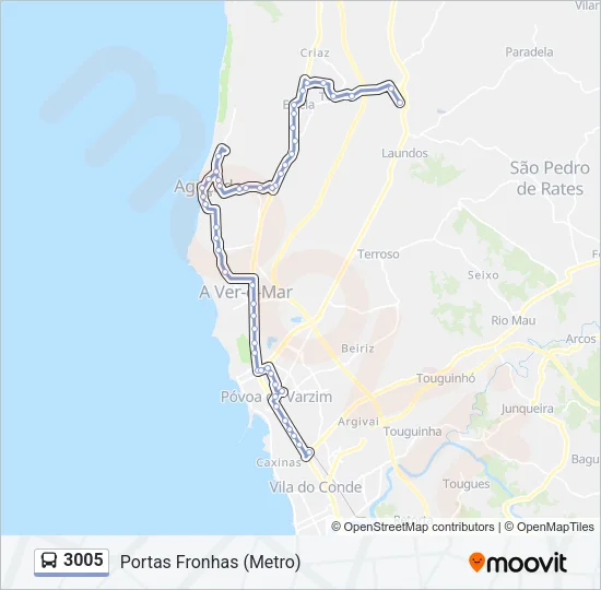 3005 Bus Line Map