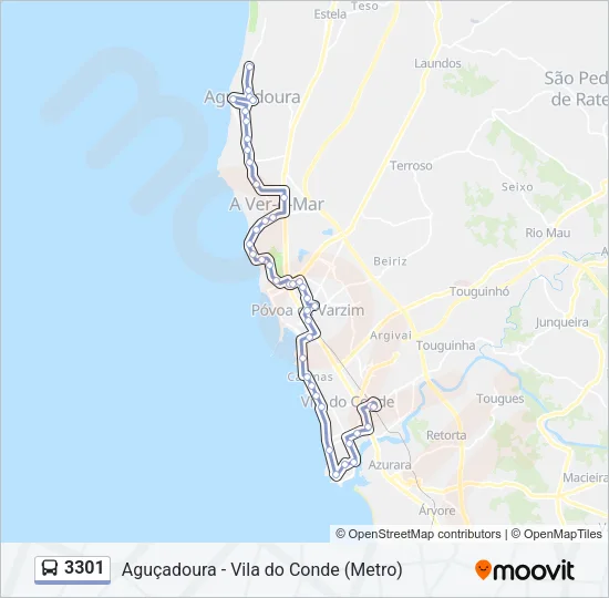 3301 Bus Line Map