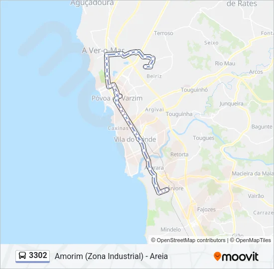 3302 Bus Line Map