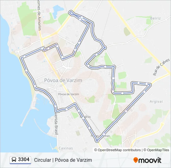 3304 Bus Line Map