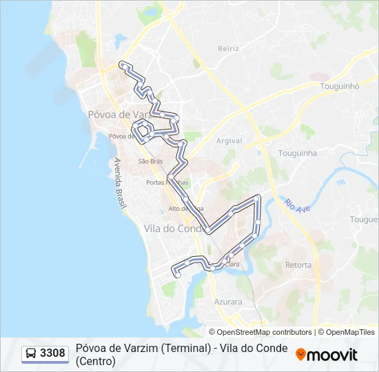 3308 Bus Line Map