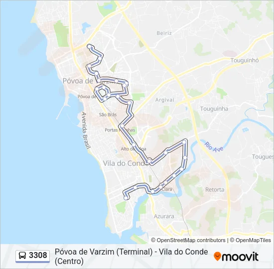3308 Bus Line Map