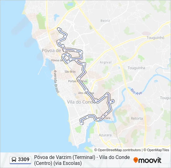 3309 Bus Line Map