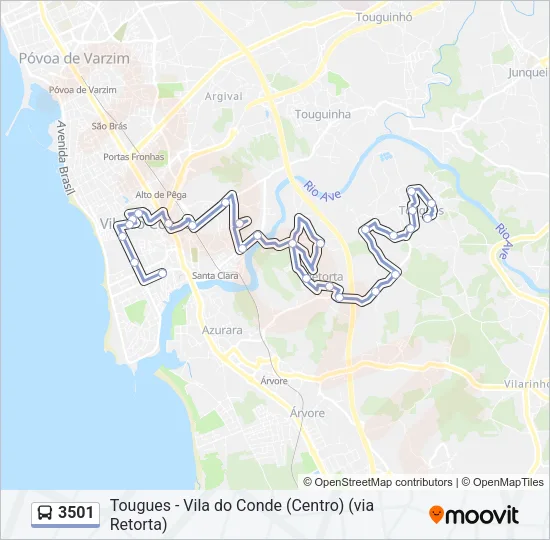 3501 Bus Line Map