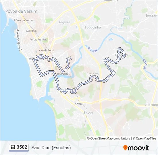 3502 Bus Line Map