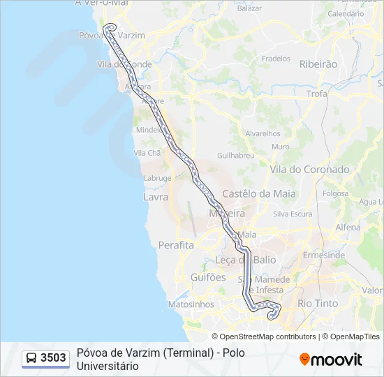 3503 Bus Line Map