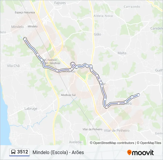 3512 Bus Line Map