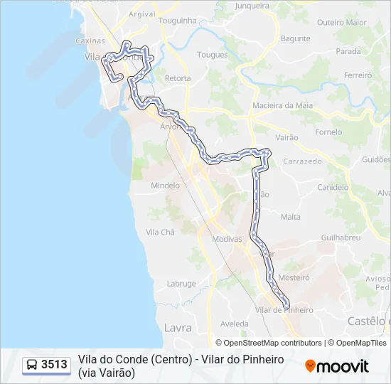 3513 Bus Line Map