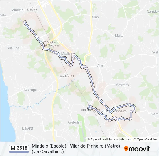 3518 Bus Line Map