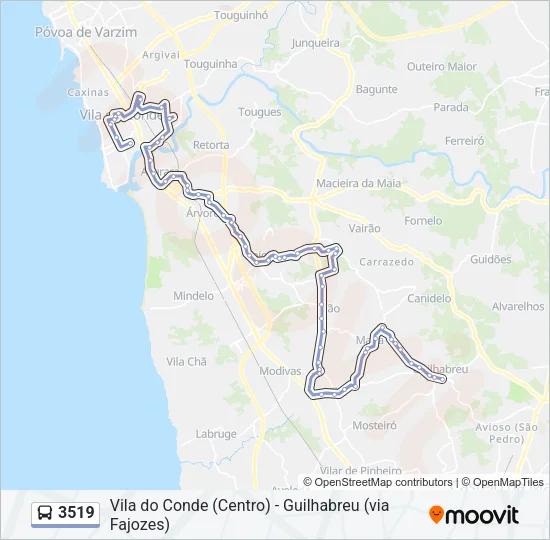 3519 Bus Line Map
