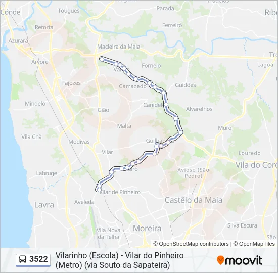 3522 Bus Line Map